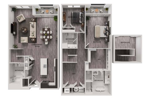 F-1 Floor Plan at The Franklin at Westfield, Westfield, 07090